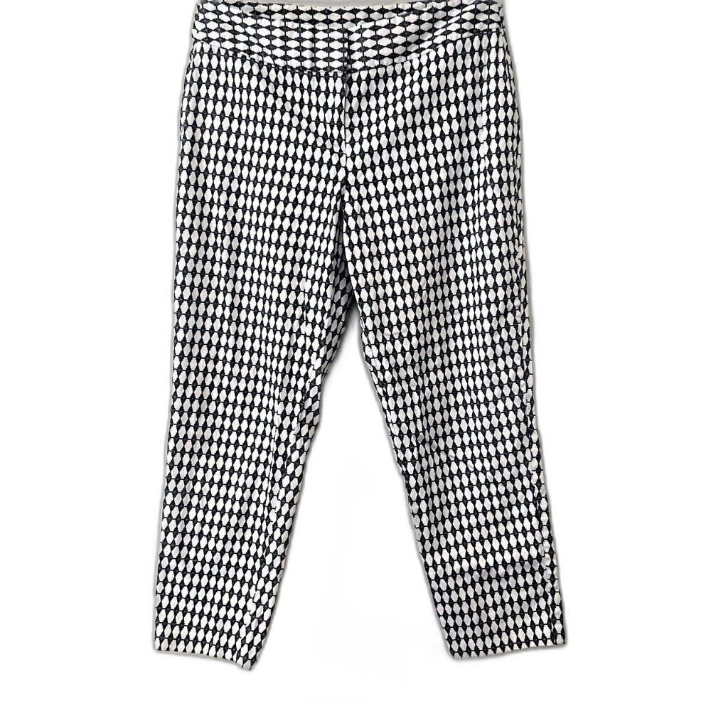 New Cato Black and White Checkered Ankle Pants 12